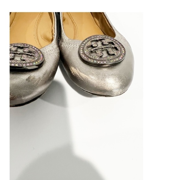 Tory Burch Silver Flats - Picture 3 of 6